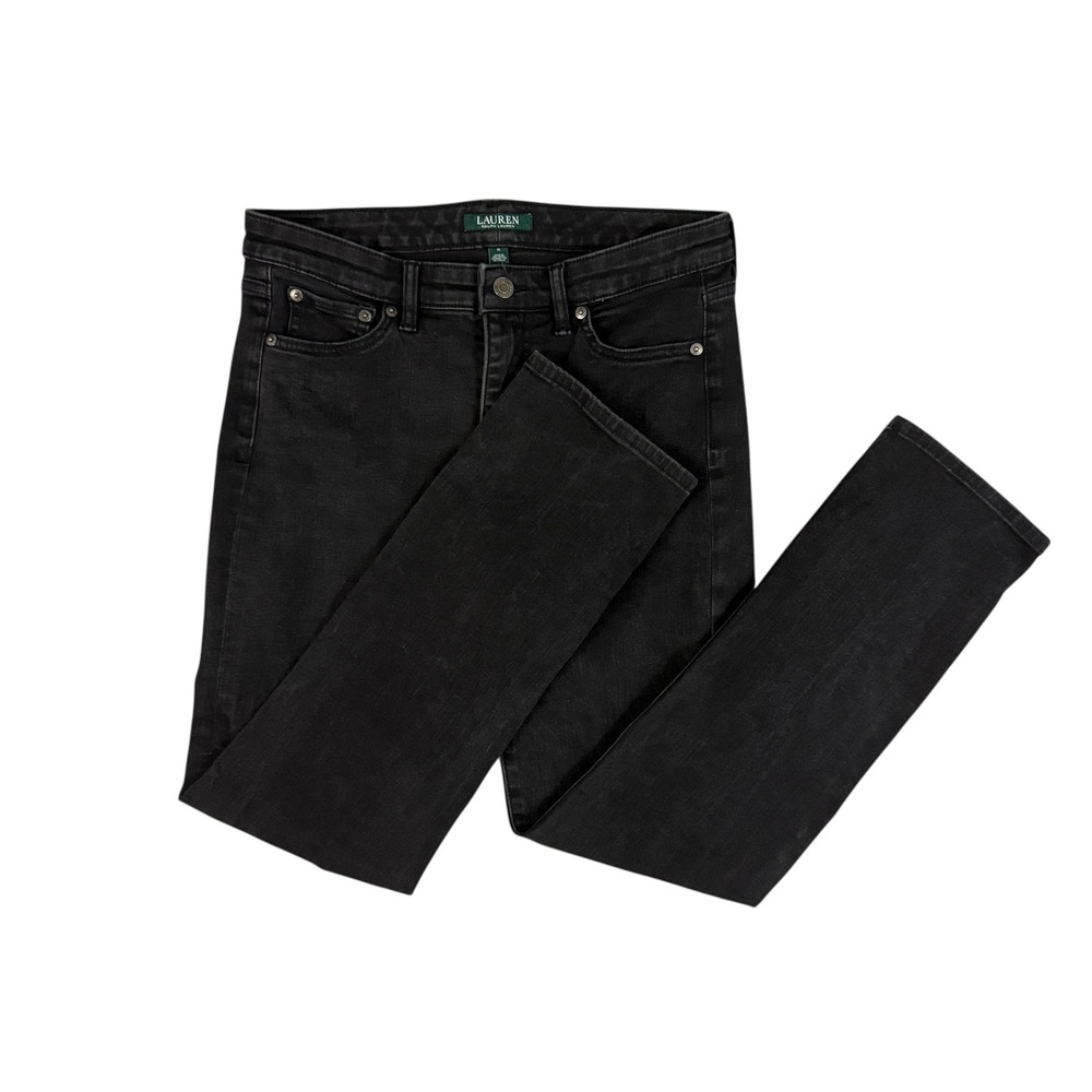 Lauren‎ Ralph Lauren Jeans Women's Size 8 Premiere Straight Crop Charcoal Wash